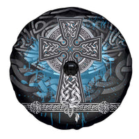 Thor Hammer Viking Spare Tire Cover with Celtic Knots and Blue Splatter Norse Heritage Tribute - Wonder Print Shop