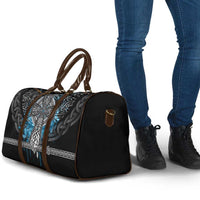Thor Hammer Viking Travel Bag with Celtic Knots and Blue Splatter Norse Heritage Tribute - Wonder Print Shop