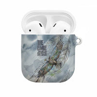 The Eagle Spirit Native American AirPods Case Soaring Bald Eagle and Tribal Feathers Watercolor Sky - Wonder Print Shop
