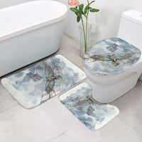 The Eagle Spirit Native American Bathroom Set Soaring Bald Eagle and Tribal Feathers Watercolor Sky - Wonder Print Shop