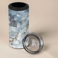 The Eagle Spirit Native American 4 in 1 Can Cooler Tumbler Soaring Bald Eagle and Tribal Feathers Watercolor Sky - Wonder Print Shop