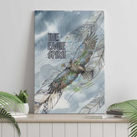 The Eagle Spirit Native American Canvas Wall Art Soaring Bald Eagle and Tribal Feathers Watercolor Sky - Wonder Print Shop