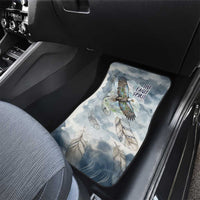 The Eagle Spirit Native American Car Mats Soaring Bald Eagle and Tribal Feathers Watercolor Sky - Wonder Print Shop