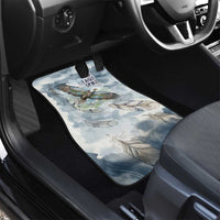 The Eagle Spirit Native American Car Mats Soaring Bald Eagle and Tribal Feathers Watercolor Sky - Wonder Print Shop