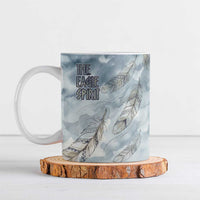 The Eagle Spirit Native American Ceramic Mug Soaring Bald Eagle and Tribal Feathers Watercolor Sky - Wonder Print Shop
