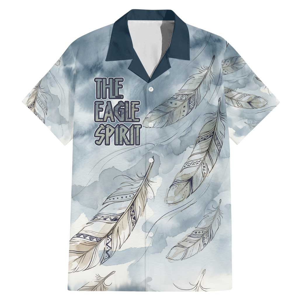 The Eagle Spirit Native American Family Matching Mermaid Dress and Hawaiian Shirt Soaring Bald Eagle and Tribal Feathers Watercolor Sky - Wonder Print Shop