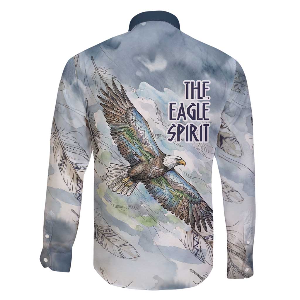 The Eagle Spirit Native American Family Matching Mermaid Dress and Hawaiian Shirt Soaring Bald Eagle and Tribal Feathers Watercolor Sky - Wonder Print Shop