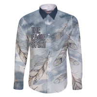 The Eagle Spirit Native American Family Matching Short Sleeve Bodycon Dress and Hawaiian Shirt Soaring Bald Eagle and Tribal Feathers Watercolor Sky - Wonder Print Shop