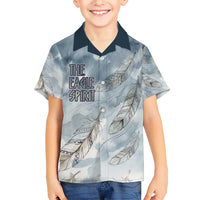 The Eagle Spirit Native American Family Matching Short Sleeve Bodycon Dress and Hawaiian Shirt Soaring Bald Eagle and Tribal Feathers Watercolor Sky - Wonder Print Shop