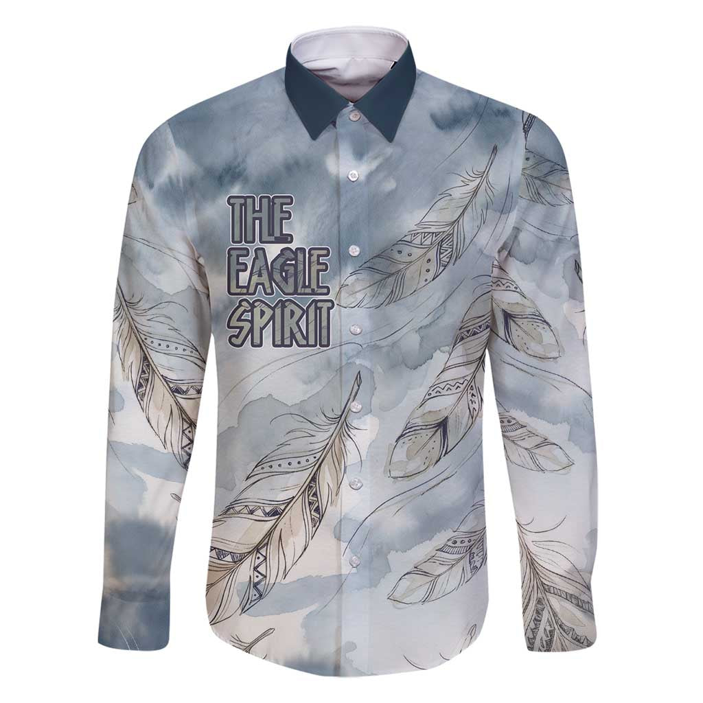 The Eagle Spirit Native American Family Matching Summer Maxi Dress and Hawaiian Shirt Soaring Bald Eagle and Tribal Feathers Watercolor Sky - Wonder Print Shop