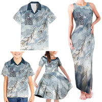 The Eagle Spirit Native American Family Matching Tank Maxi Dress and Hawaiian Shirt Soaring Bald Eagle and Tribal Feathers Watercolor Sky - Wonder Print Shop