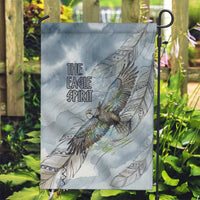 The Eagle Spirit Native American Garden Flag Soaring Bald Eagle and Tribal Feathers Watercolor Sky - Wonder Print Shop