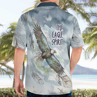 The Eagle Spirit Native American Hawaiian Shirt Soaring Bald Eagle and Tribal Feathers Watercolor Sky - Wonder Print Shop