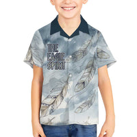 The Eagle Spirit Native American Hawaiian Shirt Soaring Bald Eagle and Tribal Feathers Watercolor Sky - Wonder Print Shop