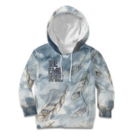 The Eagle Spirit Native American Kid Hoodie Soaring Bald Eagle and Tribal Feathers Watercolor Sky - Wonder Print Shop