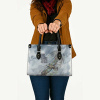 The Eagle Spirit Native American Leather Bag Soaring Bald Eagle and Tribal Feathers Watercolor Sky - Wonder Print Shop