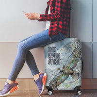 The Eagle Spirit Native American Luggage Cover Soaring Bald Eagle and Tribal Feathers Watercolor Sky - Wonder Print Shop