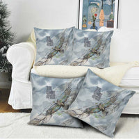 The Eagle Spirit Native American Pillow Cover Soaring Bald Eagle and Tribal Feathers Watercolor Sky - Wonder Print Shop