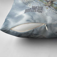 The Eagle Spirit Native American Pillow Cover Soaring Bald Eagle and Tribal Feathers Watercolor Sky - Wonder Print Shop