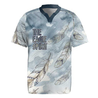 The Eagle Spirit Native American Rugby Jersey Soaring Bald Eagle and Tribal Feathers Watercolor Sky - Wonder Print Shop