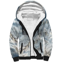 The Eagle Spirit Native American Sherpa Hoodie Soaring Bald Eagle and Tribal Feathers Watercolor Sky - Wonder Print Shop