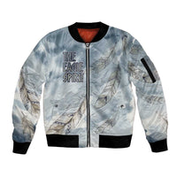 The Eagle Spirit Native American Sleeve Zip Bomber Jacket Soaring Bald Eagle and Tribal Feathers Watercolor Sky - Wonder Print Shop