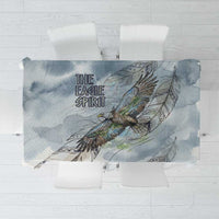 The Eagle Spirit Native American Tablecloth Soaring Bald Eagle and Tribal Feathers Watercolor Sky - Wonder Print Shop