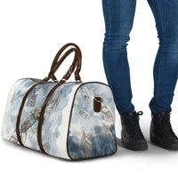 The Eagle Spirit Native American Travel Bag Soaring Bald Eagle and Tribal Feathers Watercolor Sky - Wonder Print Shop