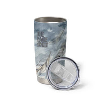 The Eagle Spirit Native American Tumbler Cup Soaring Bald Eagle and Tribal Feathers Watercolor Sky - Wonder Print Shop