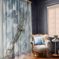 The Eagle Spirit Native American Window Curtain Soaring Bald Eagle and Tribal Feathers Watercolor Sky - Wonder Print Shop