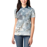 The Eagle Spirit Native American Women Polo Shirt Soaring Bald Eagle and Tribal Feathers Watercolor Sky - Wonder Print Shop