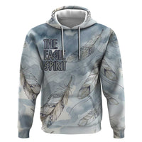 The Eagle Spirit Native American Zip Hoodie Soaring Bald Eagle and Tribal Feathers Watercolor Sky - Wonder Print Shop