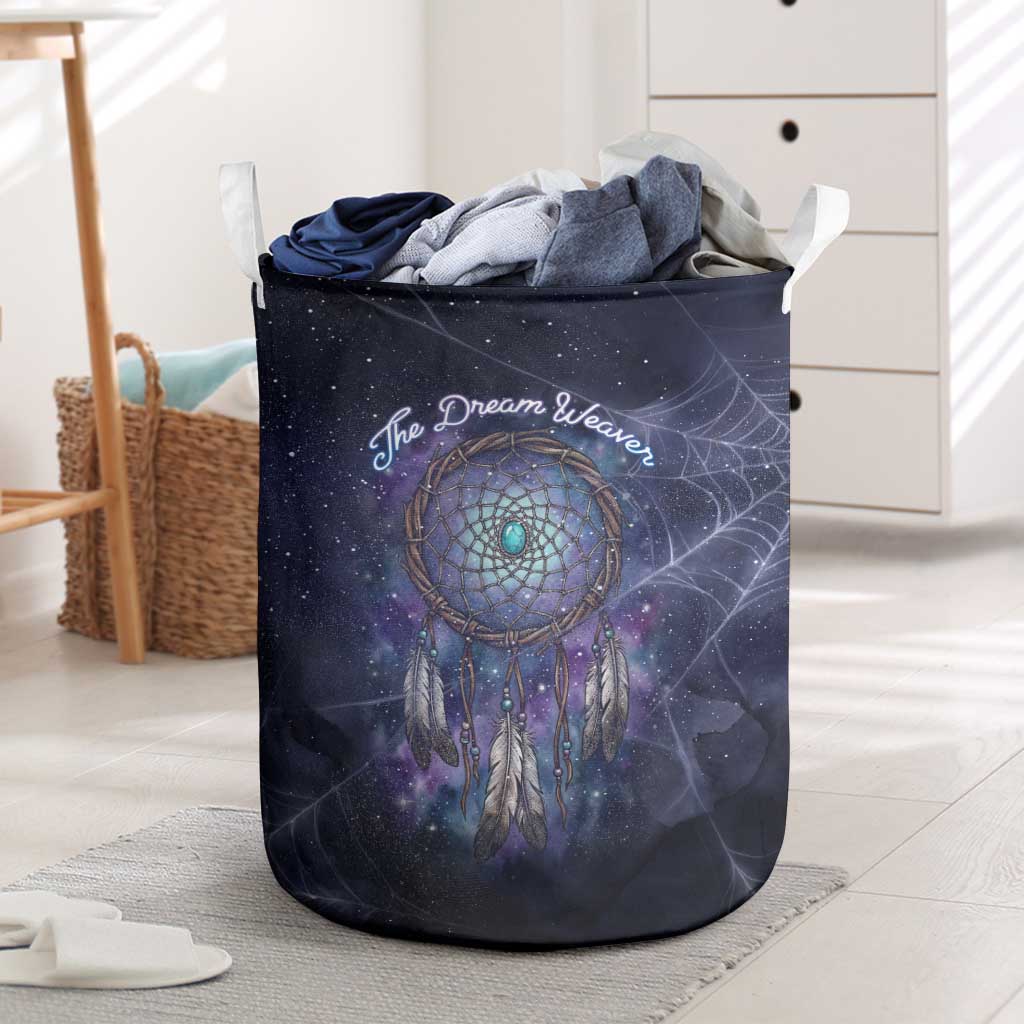 Dreamcatcher Native American Laundry Basket Feathers and Starry Night Sky The Dream Weaver Theme - Wonder Print Shop