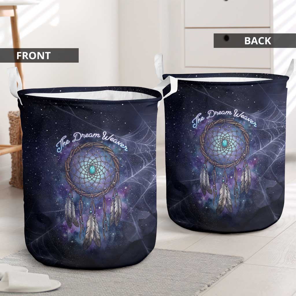 Dreamcatcher Native American Laundry Basket Feathers and Starry Night Sky The Dream Weaver Theme - Wonder Print Shop