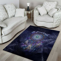 Dreamcatcher Native American Area Rug Feathers and Starry Night Sky The Dream Weaver Theme - Wonder Print Shop