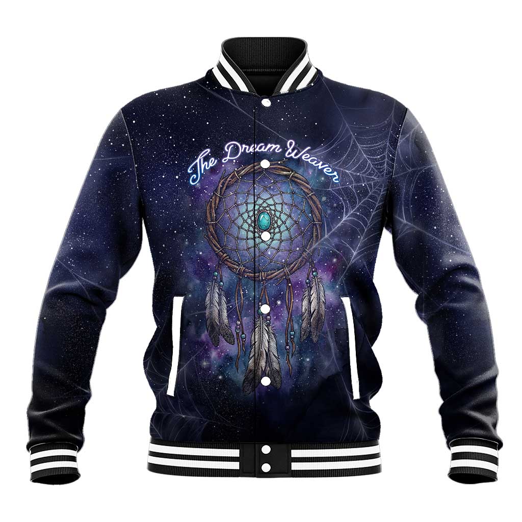 Dreamcatcher Native American Baseball Jacket Feathers and Starry Night Sky The Dream Weaver Theme - Wonder Print Shop
