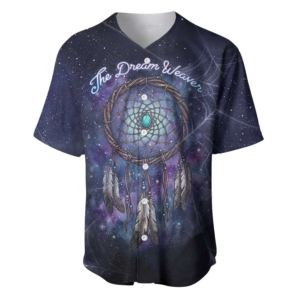 Dreamcatcher Native American Baseball Jersey Feathers and Starry Night Sky The Dream Weaver Theme - Wonder Print Shop