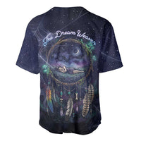 Dreamcatcher Native American Baseball Jersey Feathers and Starry Night Sky The Dream Weaver Theme - Wonder Print Shop