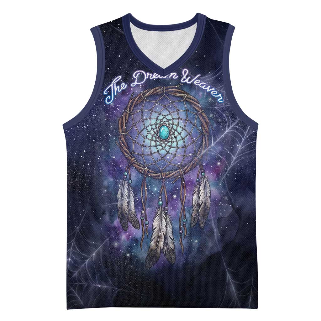 Dreamcatcher Native American Basketball Jersey Feathers and Starry Night Sky The Dream Weaver Theme - Wonder Print Shop