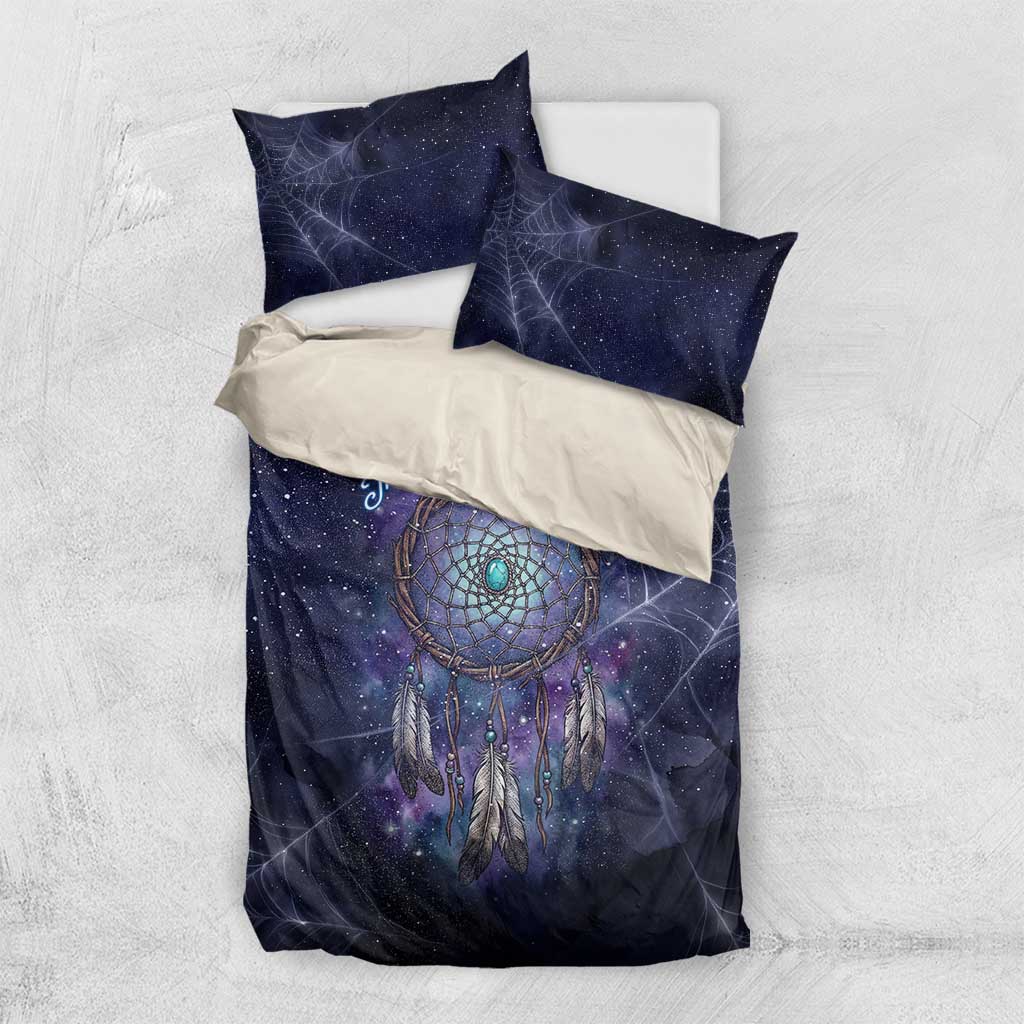 Dreamcatcher Native American Bedding Set Feathers and Starry Night Sky The Dream Weaver Theme - Wonder Print Shop