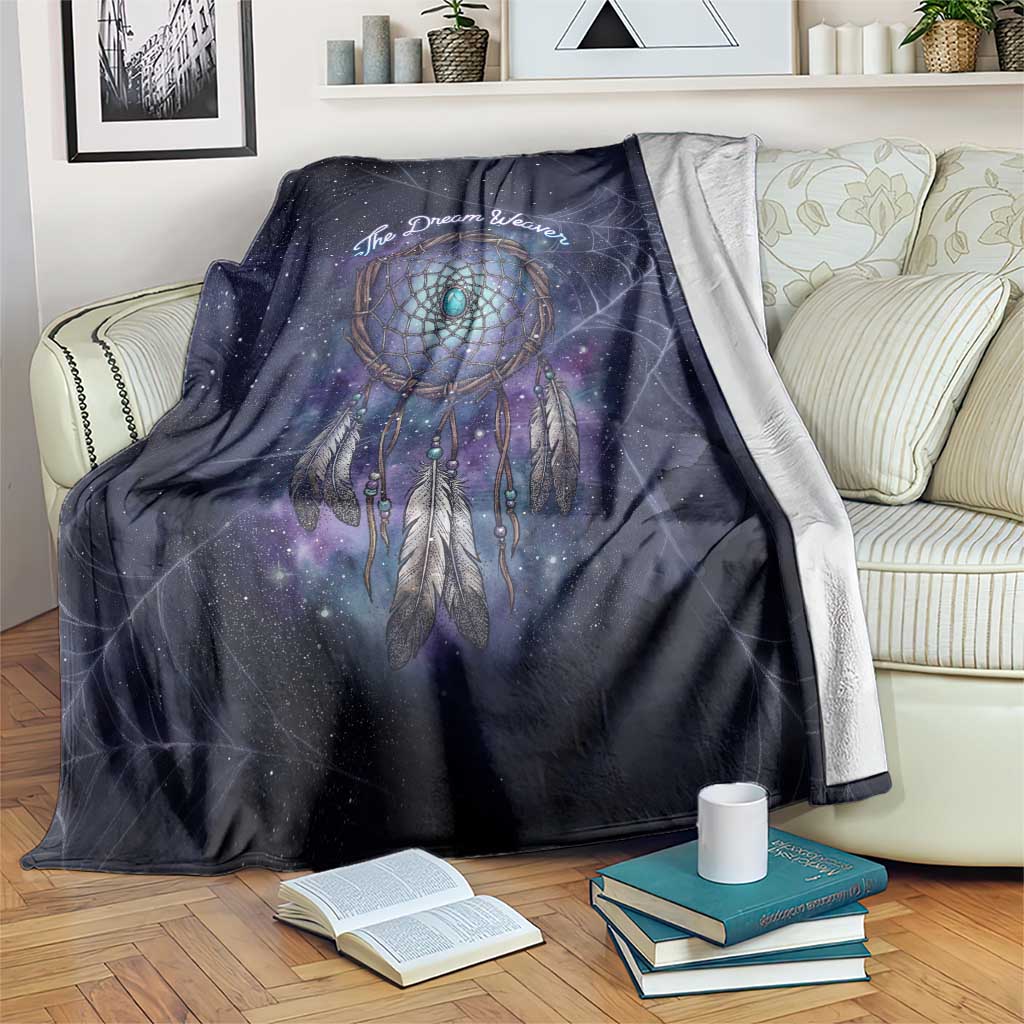 Dreamcatcher Native American Blanket Feathers and Starry Night Sky The Dream Weaver Theme - Wonder Print Shop