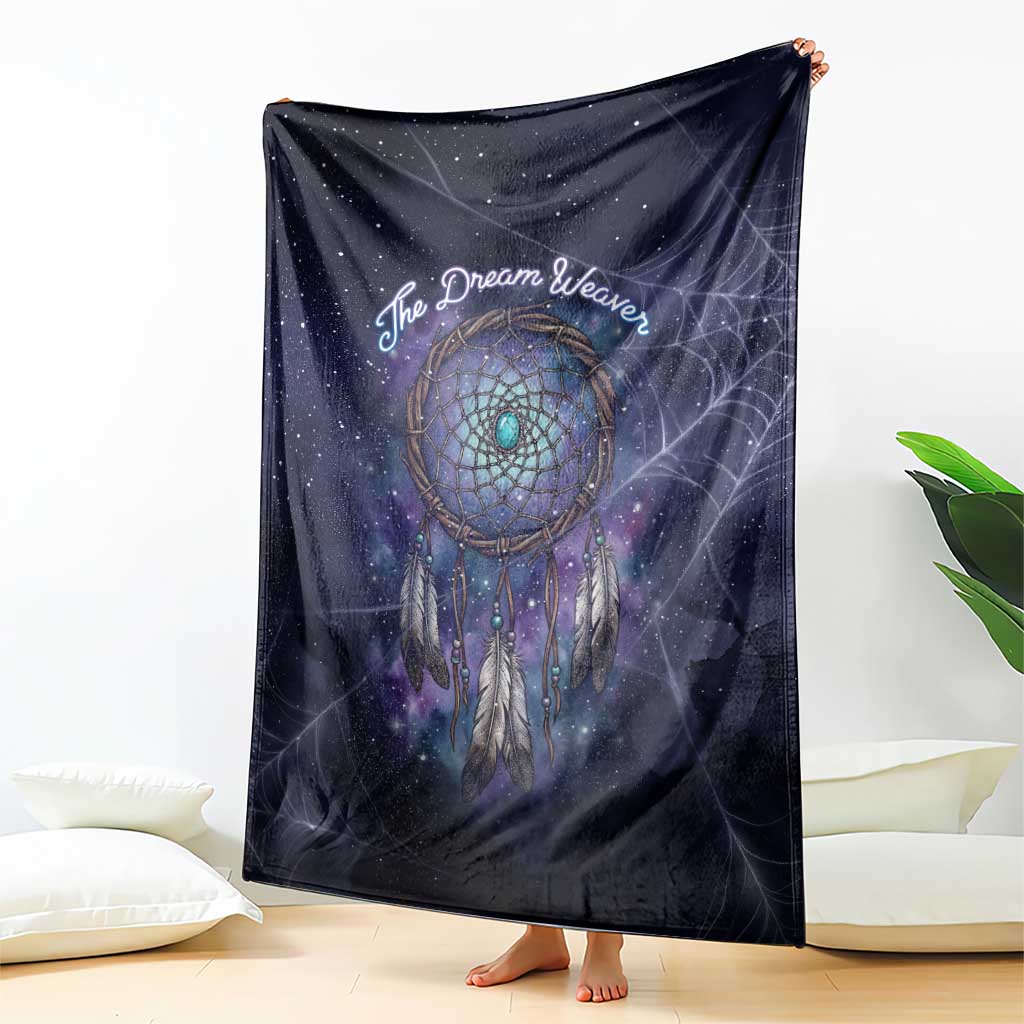 Dreamcatcher Native American Blanket Feathers and Starry Night Sky The Dream Weaver Theme - Wonder Print Shop