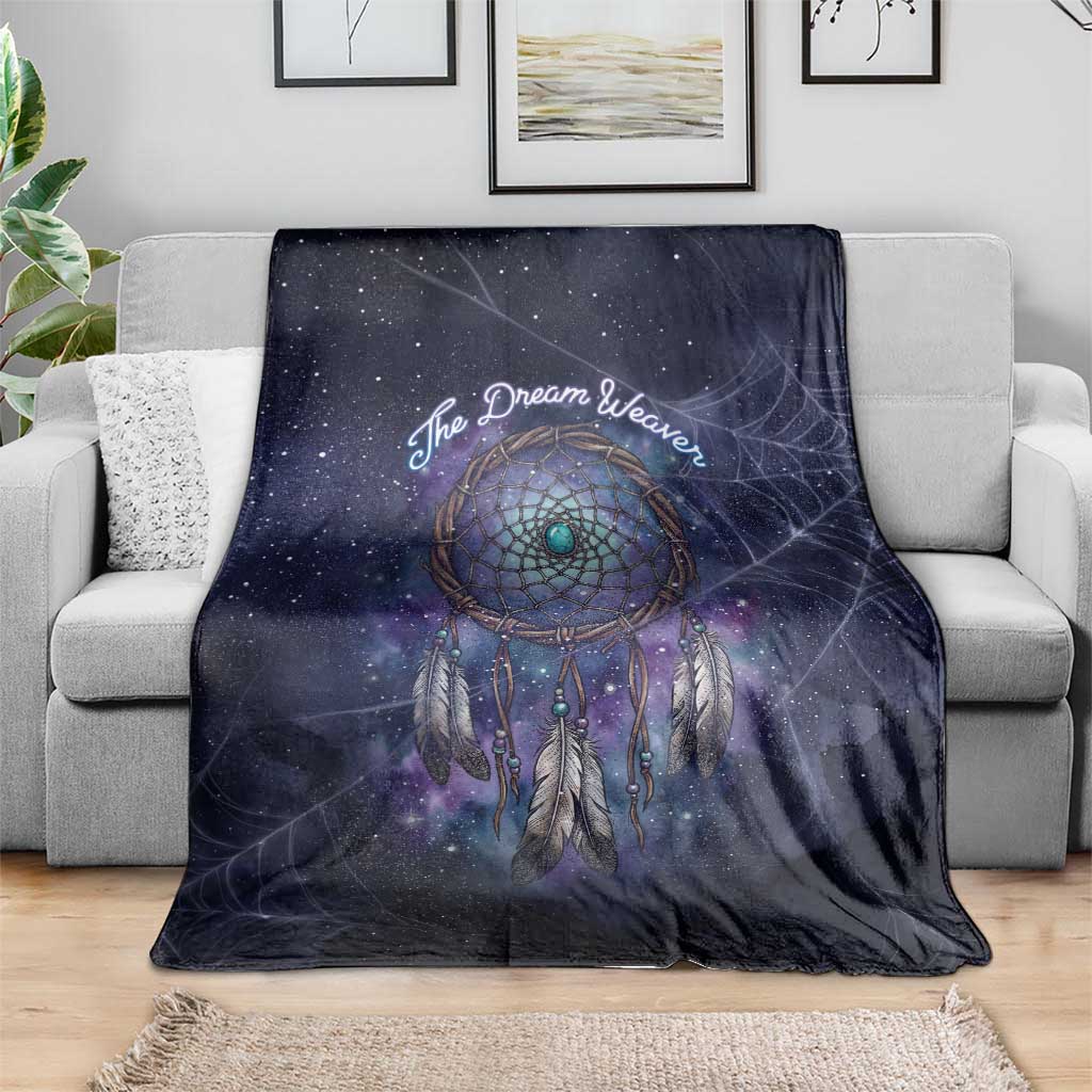 Dreamcatcher Native American Blanket Feathers and Starry Night Sky The Dream Weaver Theme - Wonder Print Shop