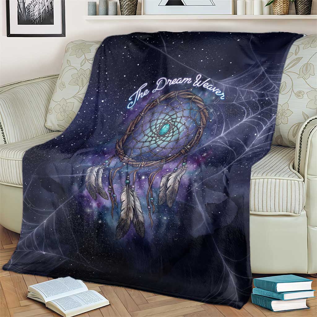 Dreamcatcher Native American Blanket Feathers and Starry Night Sky The Dream Weaver Theme - Wonder Print Shop