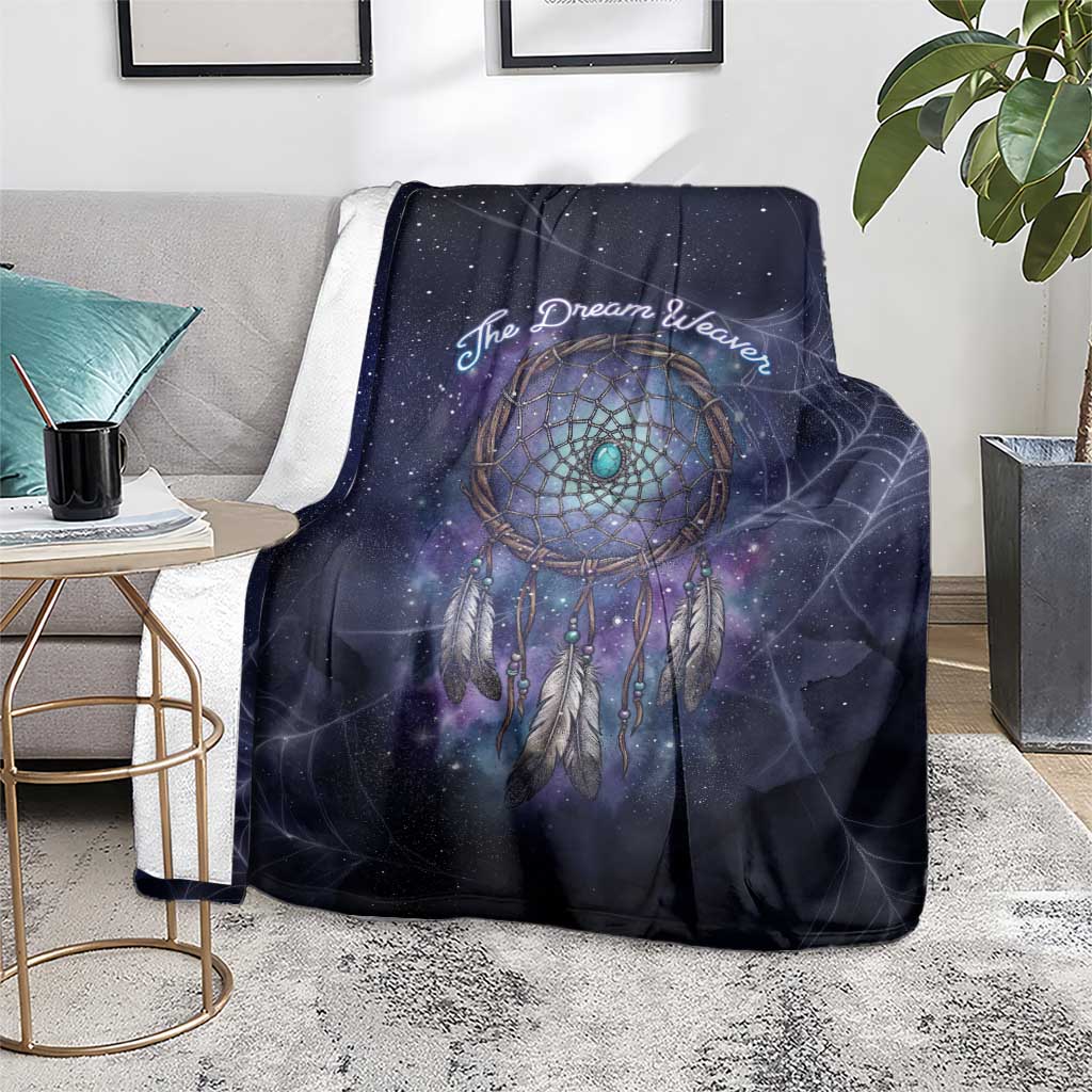 Dreamcatcher Native American Blanket Feathers and Starry Night Sky The Dream Weaver Theme - Wonder Print Shop