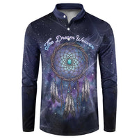 Dreamcatcher Native American Button Sweatshirt Feathers and Starry Night Sky The Dream Weaver Theme - Wonder Print Shop