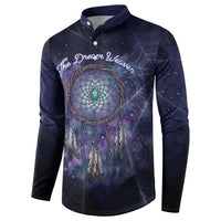 Dreamcatcher Native American Button Sweatshirt Feathers and Starry Night Sky The Dream Weaver Theme - Wonder Print Shop