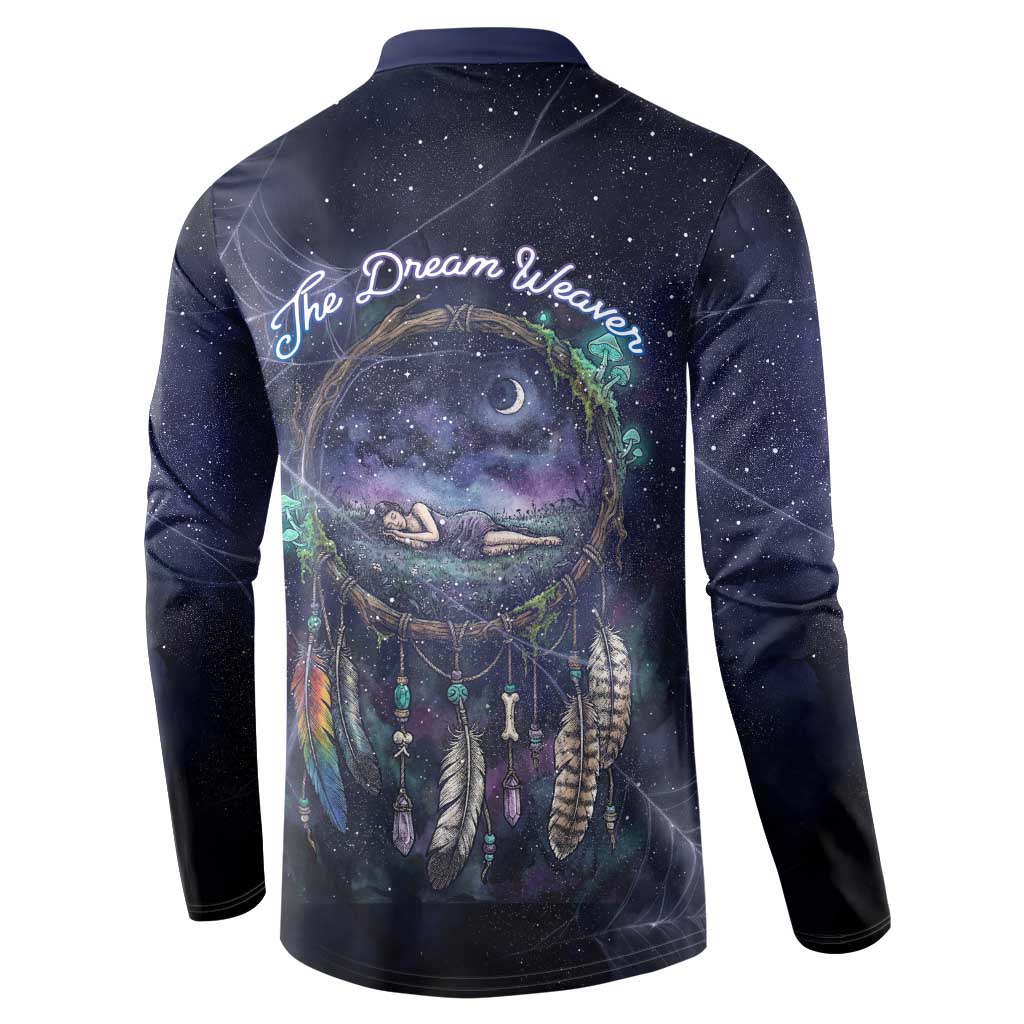 Dreamcatcher Native American Button Sweatshirt Feathers and Starry Night Sky The Dream Weaver Theme - Wonder Print Shop