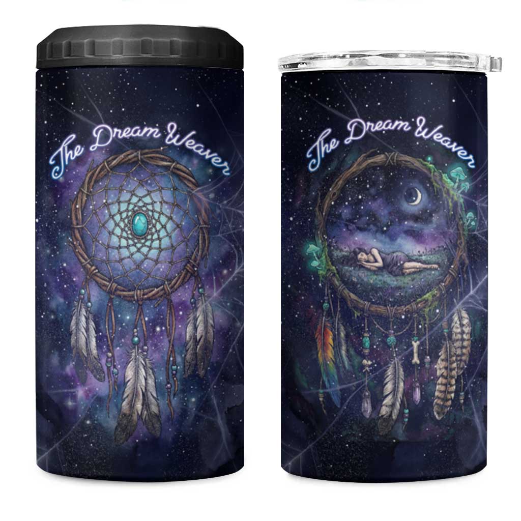 Dreamcatcher Native American 4 in 1 Can Cooler Tumbler Feathers and Starry Night Sky The Dream Weaver Theme - Wonder Print Shop