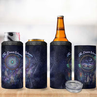 Dreamcatcher Native American 4 in 1 Can Cooler Tumbler Feathers and Starry Night Sky The Dream Weaver Theme - Wonder Print Shop